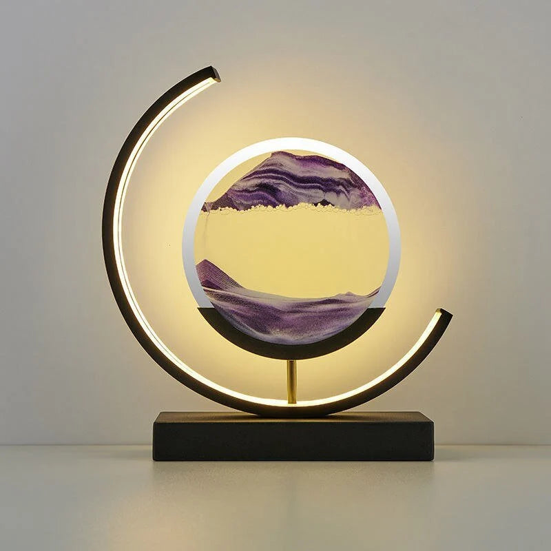 Table Lamp Falling Sand Backlit USB Powered