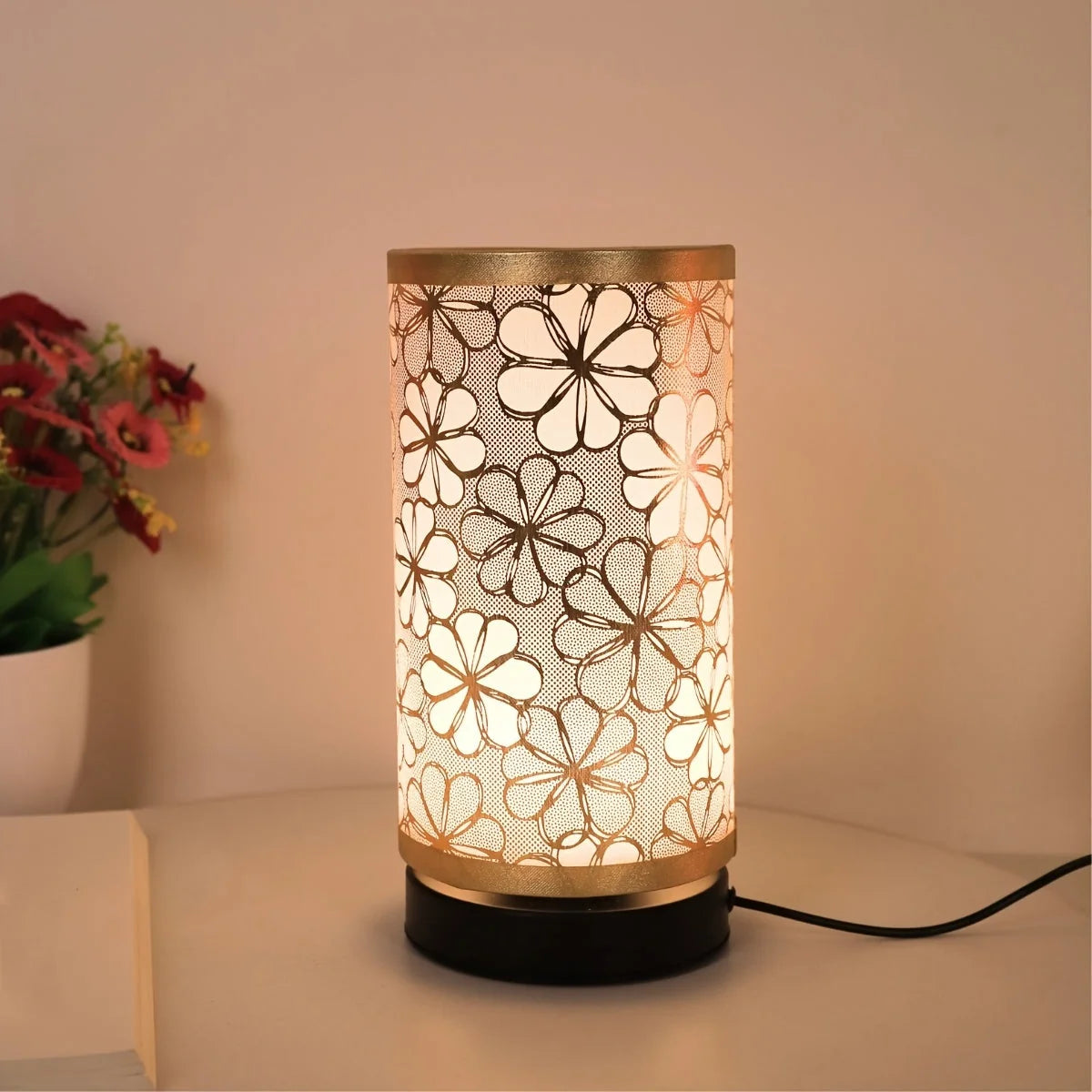 Table Lamp Floral USB-Powered Integrated LED