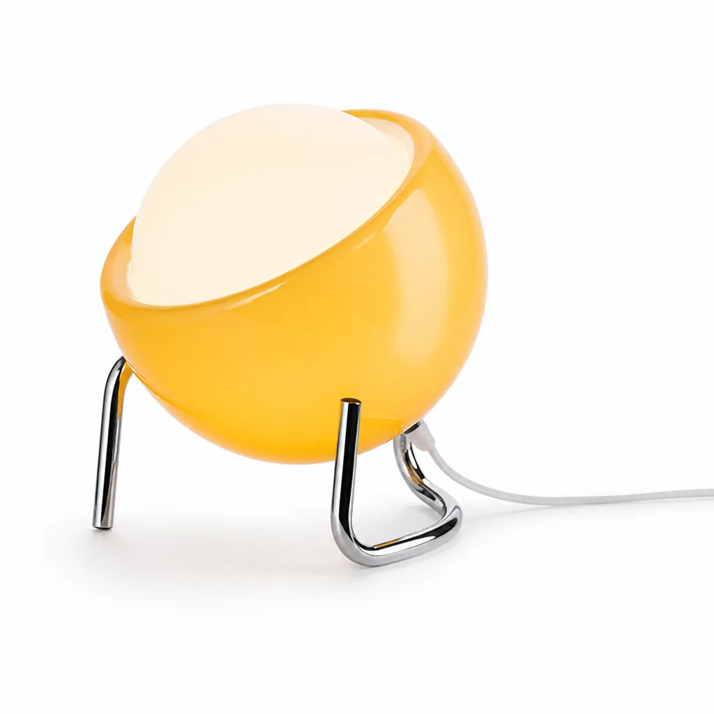 Table Lamp Frosted Glass Tiltable Globe Warm LED