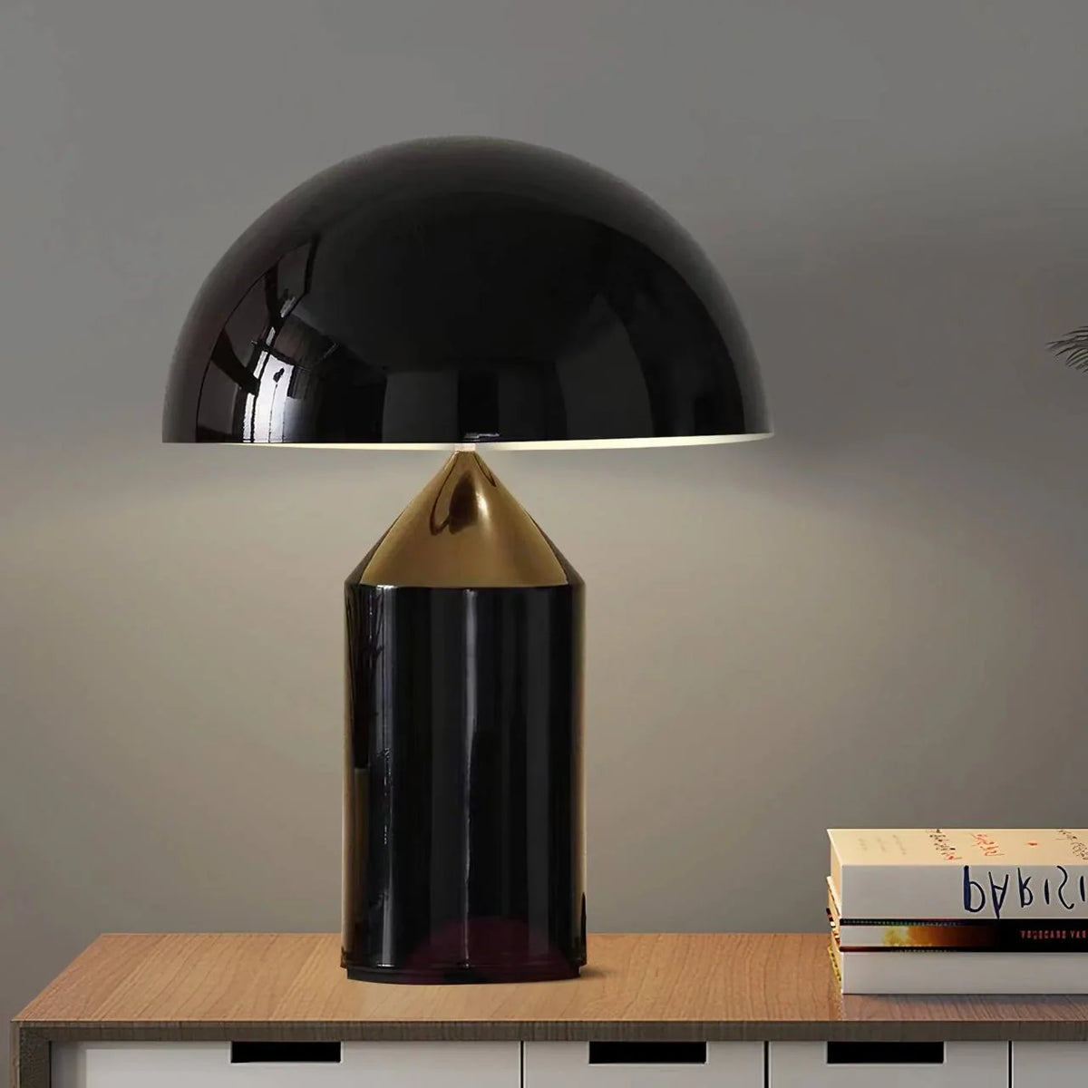 Table Lamp Geometric Metal Dimmable Push Button