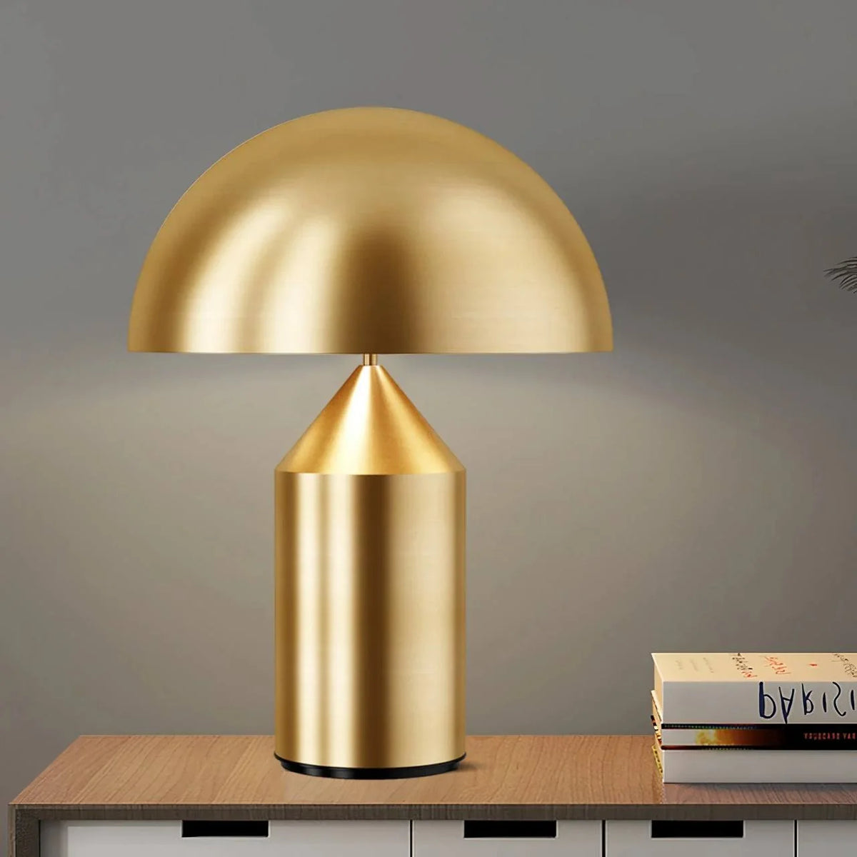Table Lamp Geometric Metal Dimmable Push Button