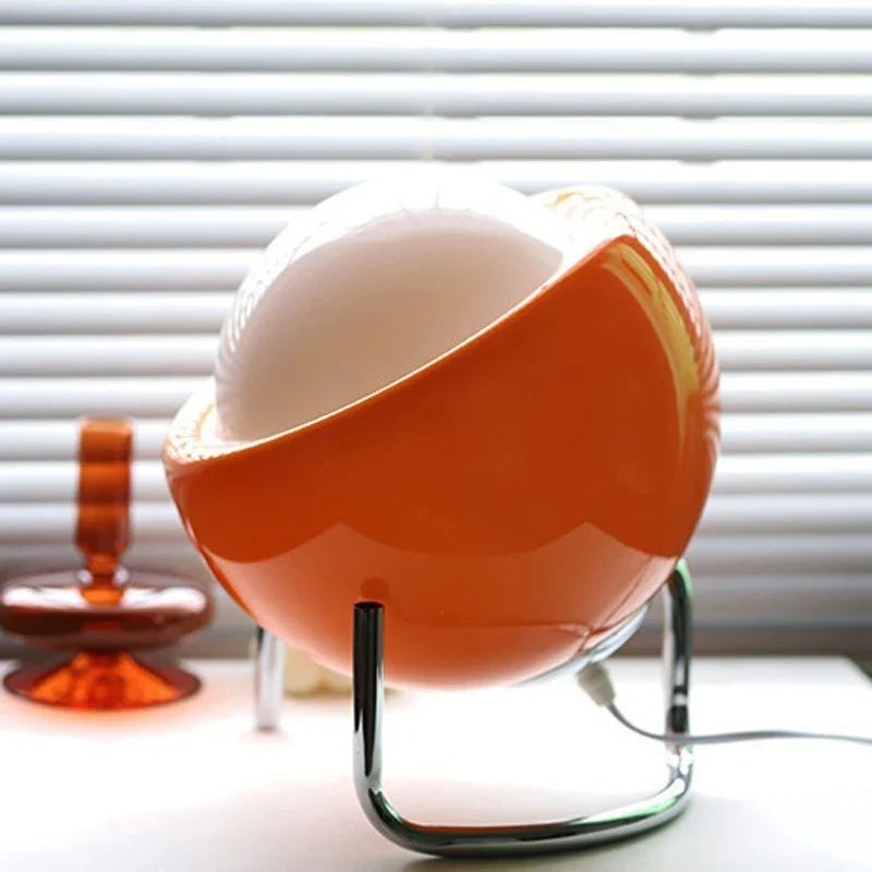 Table Lamp Hemispherical Glass Shade & Weighted Base