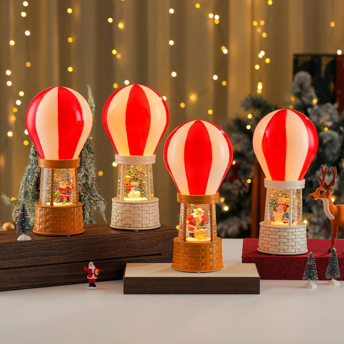 Table Lamp Hot Air Balloon Holiday LED Plug-In