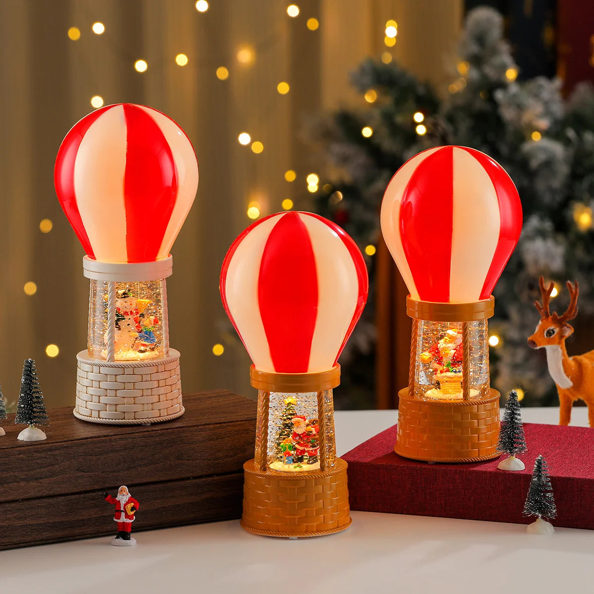 Table Lamp Hot Air Balloon Holiday LED Plug-In