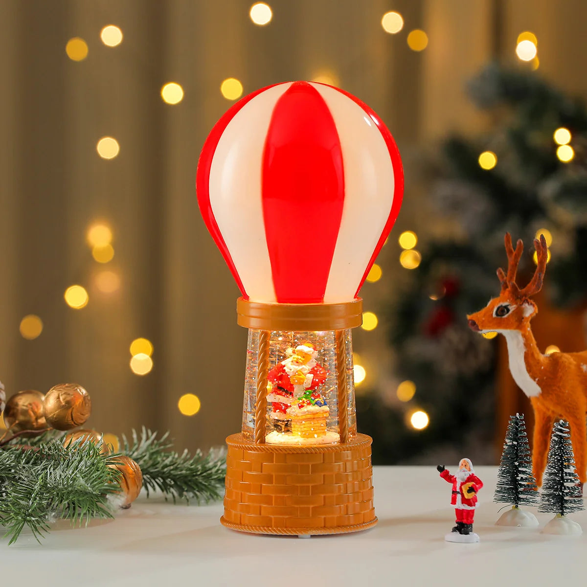 Table Lamp Hot Air Balloon Holiday LED Plug-In