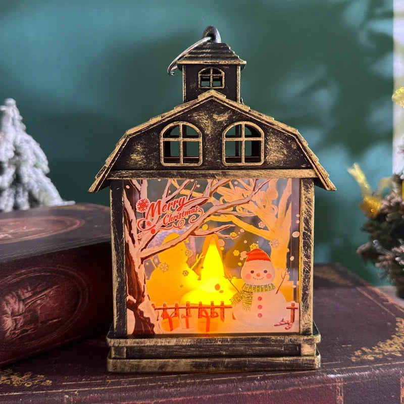 Table Lamp Moving Winter Scene Warm White LED