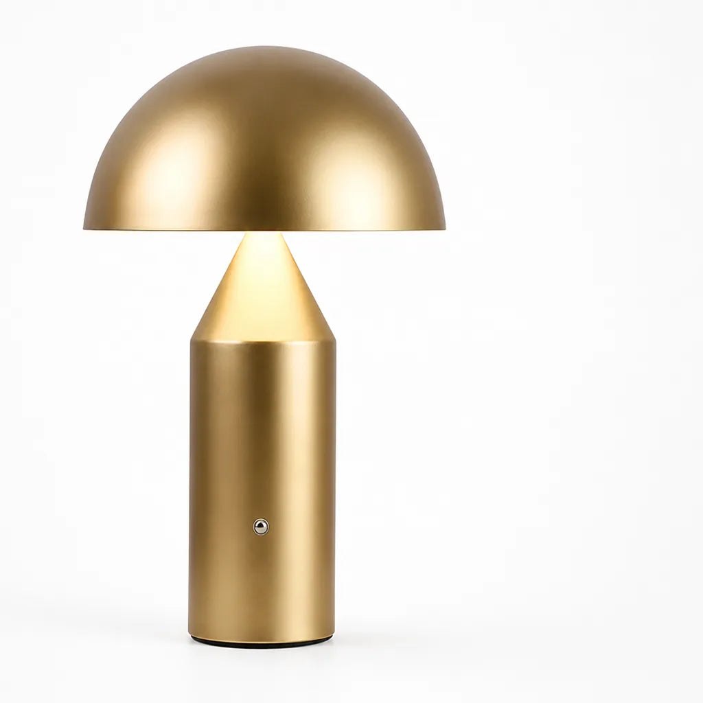 Table Lamp Mushroom Iron Tri-Color LED USB-C Charging
