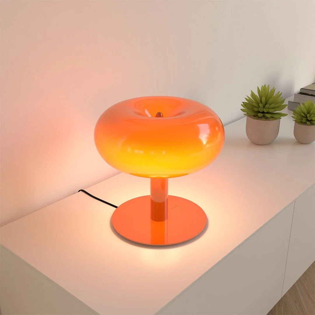 Table Lamp Touch Dimmable Faceted Crystal Body
