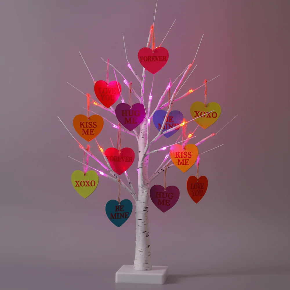 Table Lamp Wire Tree Warm LED Battery Powered