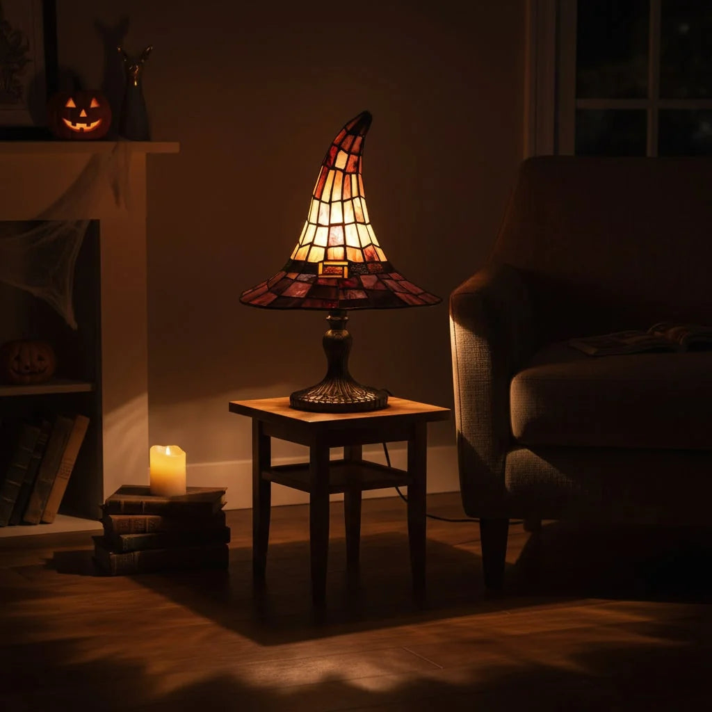 Table Lamp Witch Hat Pointed Shade Weighted Base