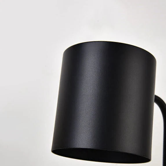Table Lamp Wood Base Matte Metal Dimmer & Timer