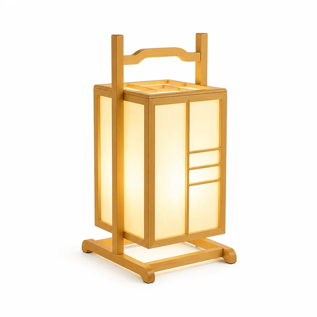 Table Lamp Wooden Integrated LED Warm Glow