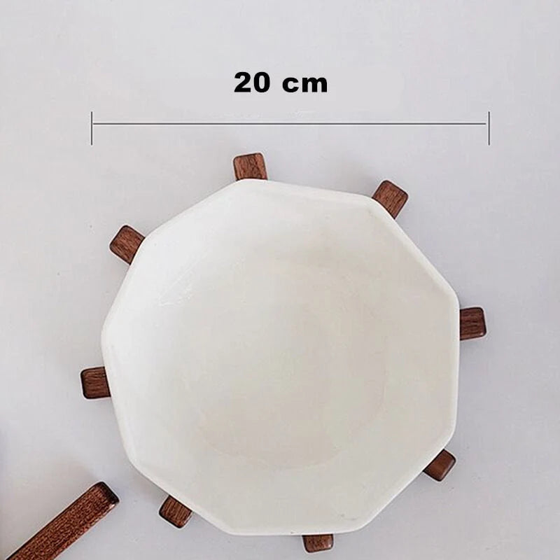 Table Mat Walnut Heat-Resistant Stackable