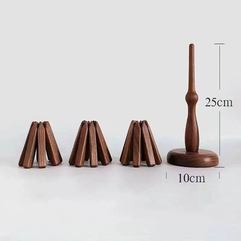 Table Mat Walnut Heat-Resistant Stackable