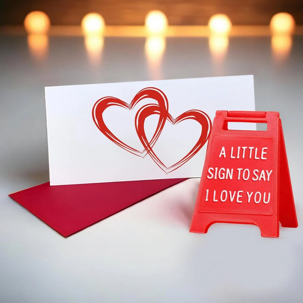 Table Sign Free-Standing Compact Printed Message