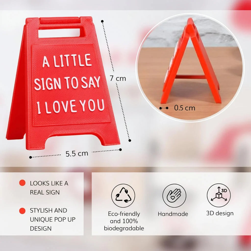 Table Sign Free-Standing Compact Printed Message