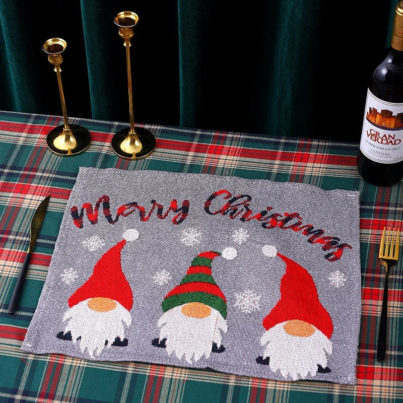 Tablecloth Santa Pattern Durable Fabric Machine Washable