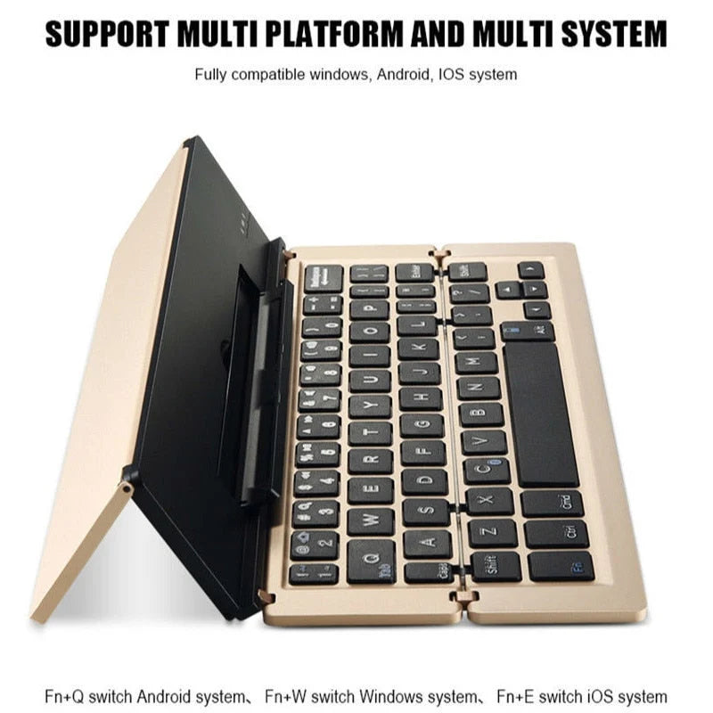 Tablet Keyboard Foldable Bluetooth Wireless Portable Design