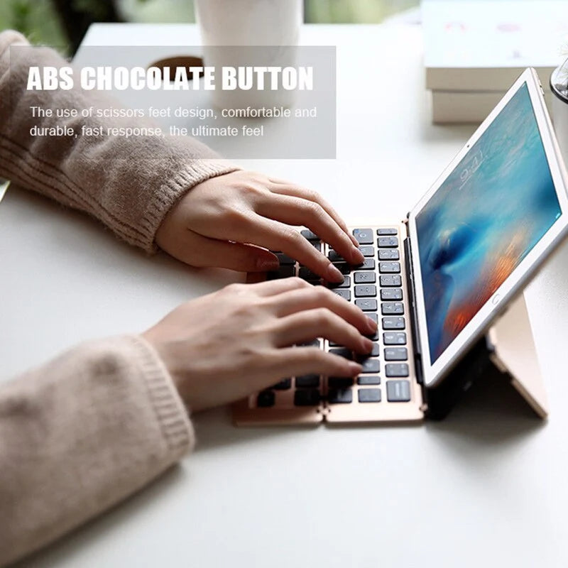 Tablet Keyboard Foldable Bluetooth Wireless Portable Design