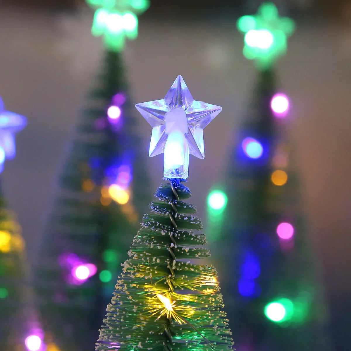Tabletop Christmas Tree Flocked Pine Compact Eco-Friendly