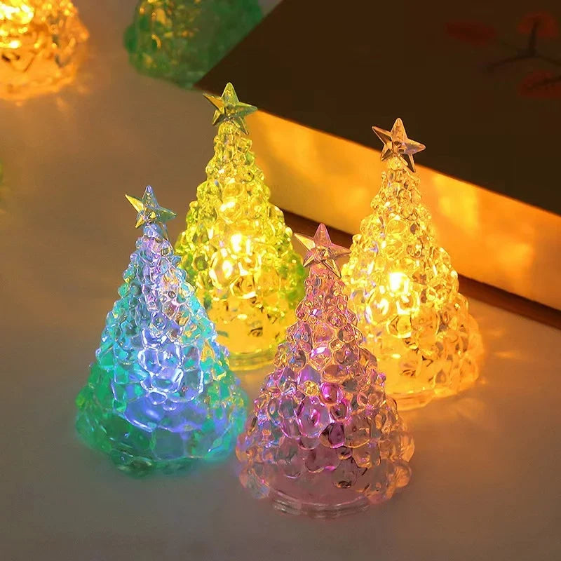 Tabletop Christmas Tree Integrated LED Lights Battery Powered