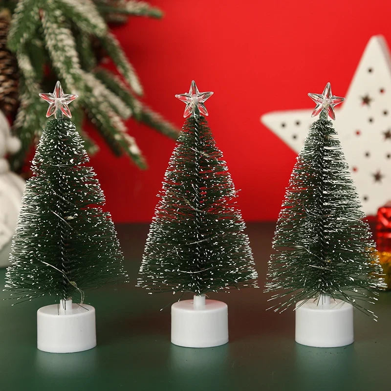 Tabletop Christmas Tree Pre-Lit Colorful LED Sparkling Star