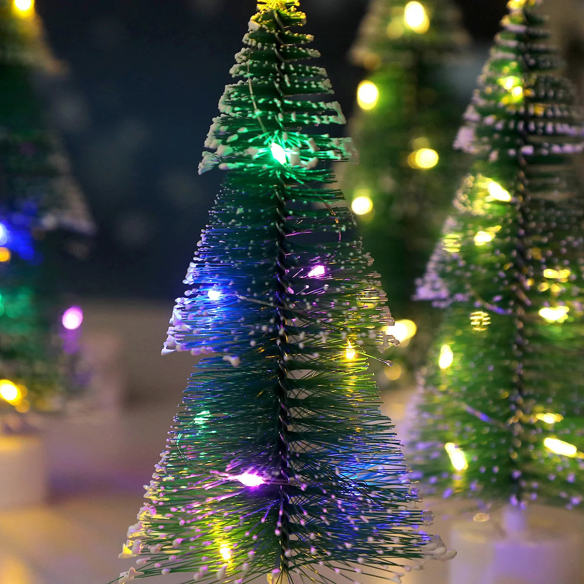 Tabletop Christmas Tree Prelit Warm LED Vivid Green