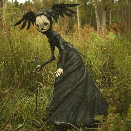Tabletop Figurine Witch Detailed Sculpture Ready To Display