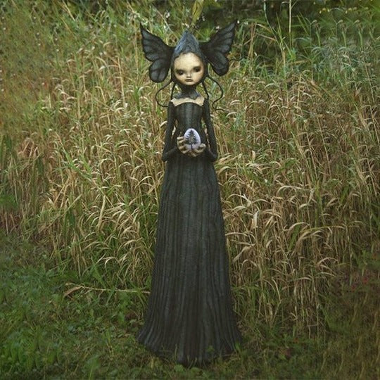 Tabletop Figurine Witch Detailed Sculpture Ready To Display