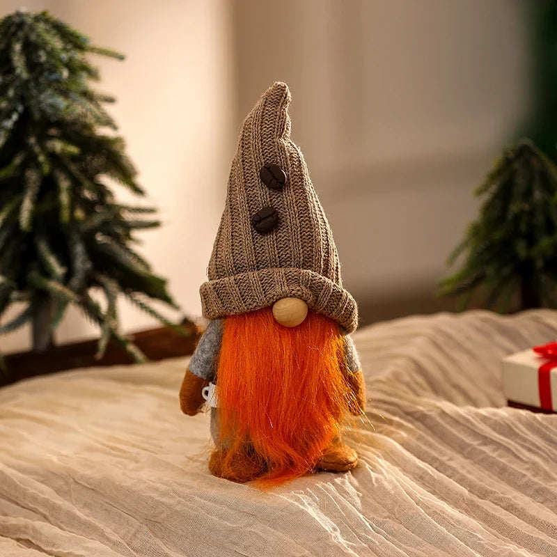Tabletop Gnome Figurine Eco-Friendly Tall Knitted Hat