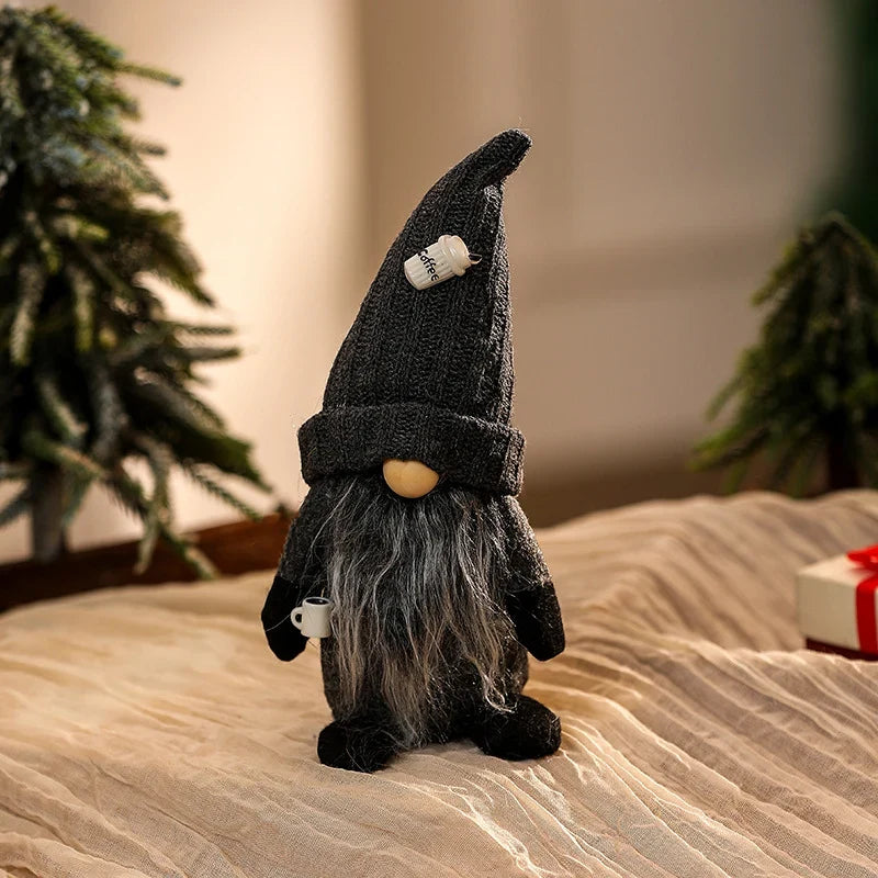 Tabletop Gnome Figurine Eco-Friendly Tall Knitted Hat