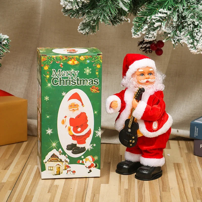 Tabletop Santa Figure Realistic Plastic & Soft Fabric