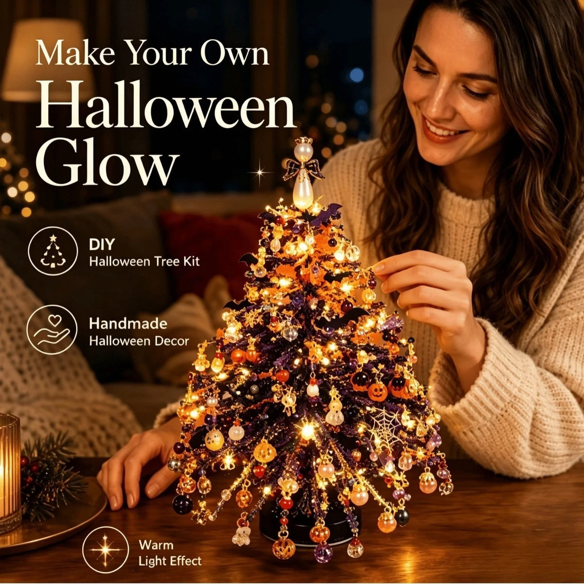 Tabletop Tree Craft Kit Beaded Reusable Seasonal Decor