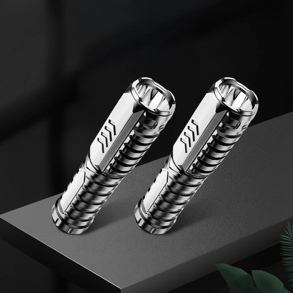 Tactical Flashlight Anodised Aluminium Zoomable Beam USB Rechargeable