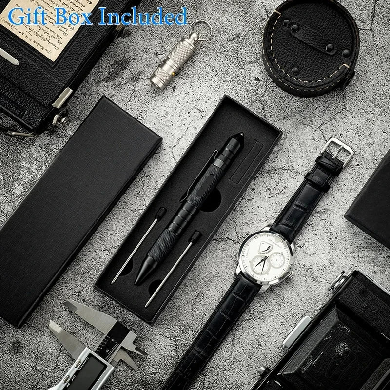 Tactical Pen Aluminum Alloy Tungsten Tip & Whistle
