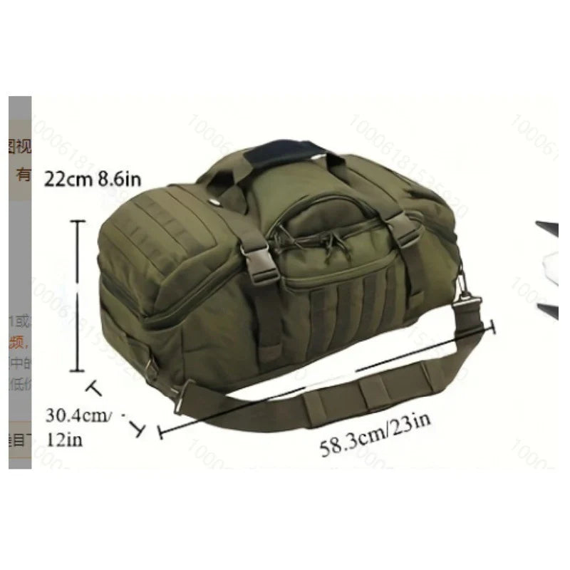 Tactical Travel Bag Weather-Resistant Multiple Pockets