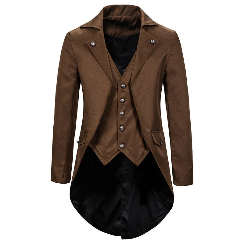 Tailcoat Victorian Swallowtail Integrated Waistcoat Fully Lined