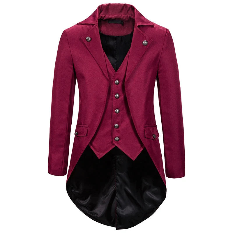 Tailcoat Victorian Swallowtail Integrated Waistcoat Fully Lined