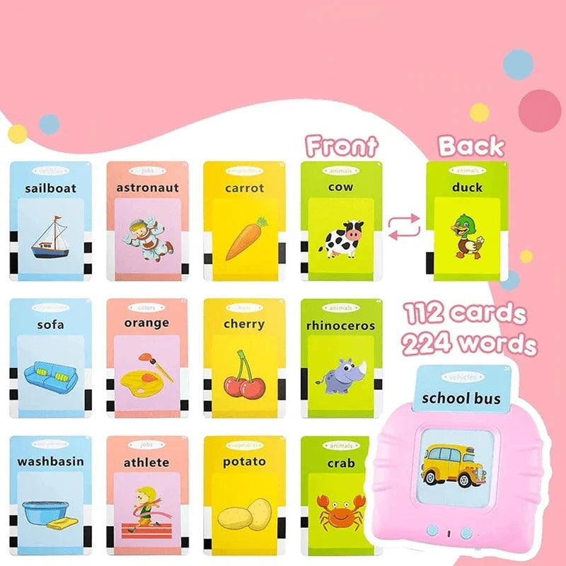 Talking Flashcard Set Voice Playback Play & Replay Portable