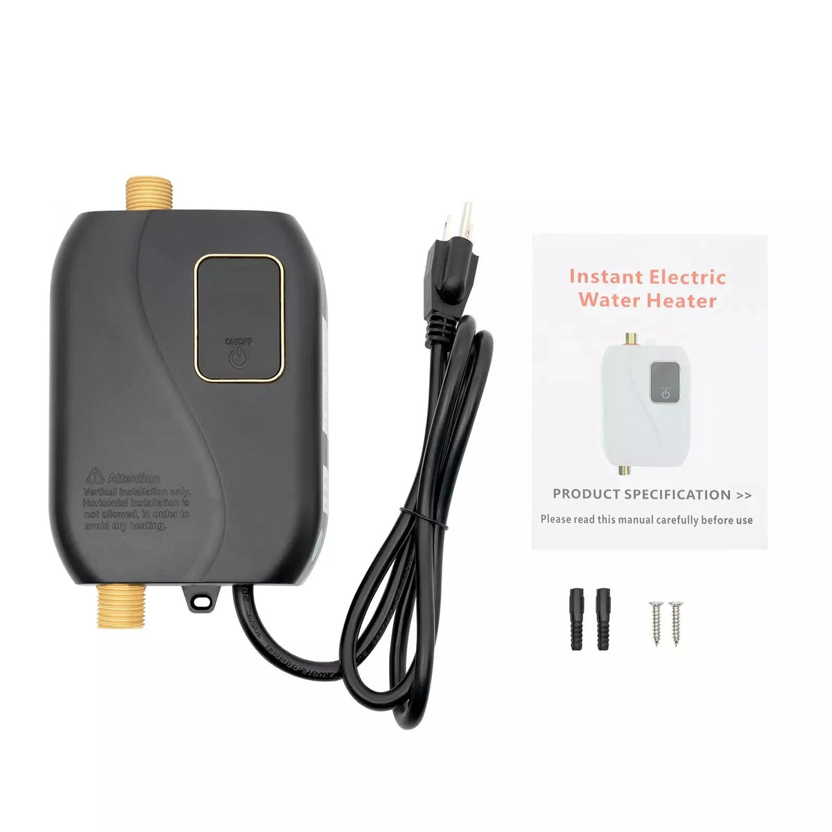 Tankless Water Heater Instant Hot Water LED Display & Triple Safety