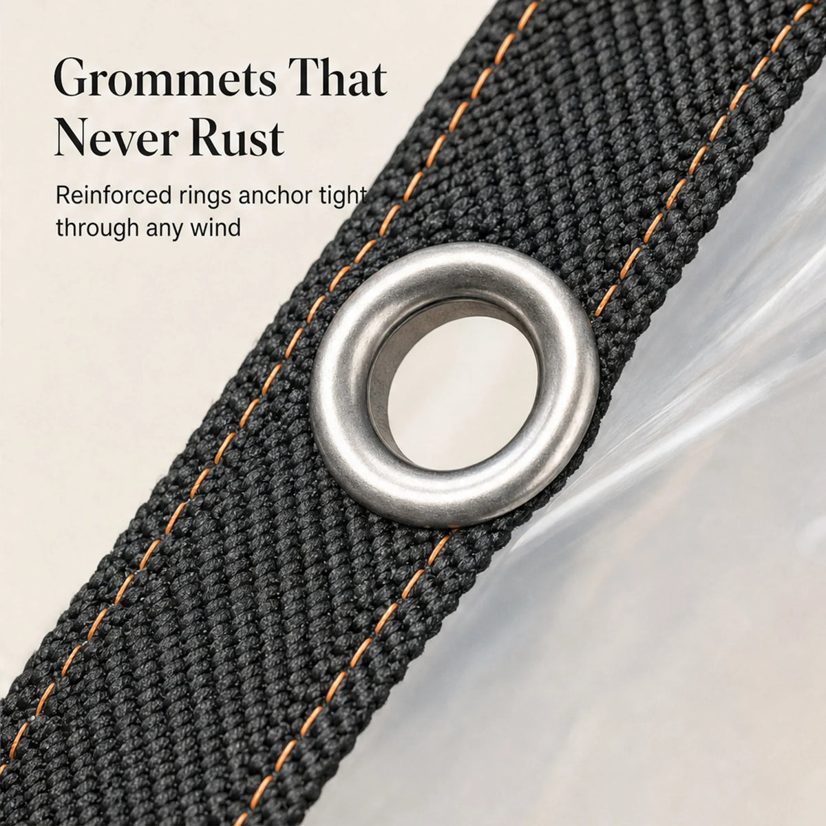 Tarpaulin Clear PVC Weatherproof Reinforced Eyelets