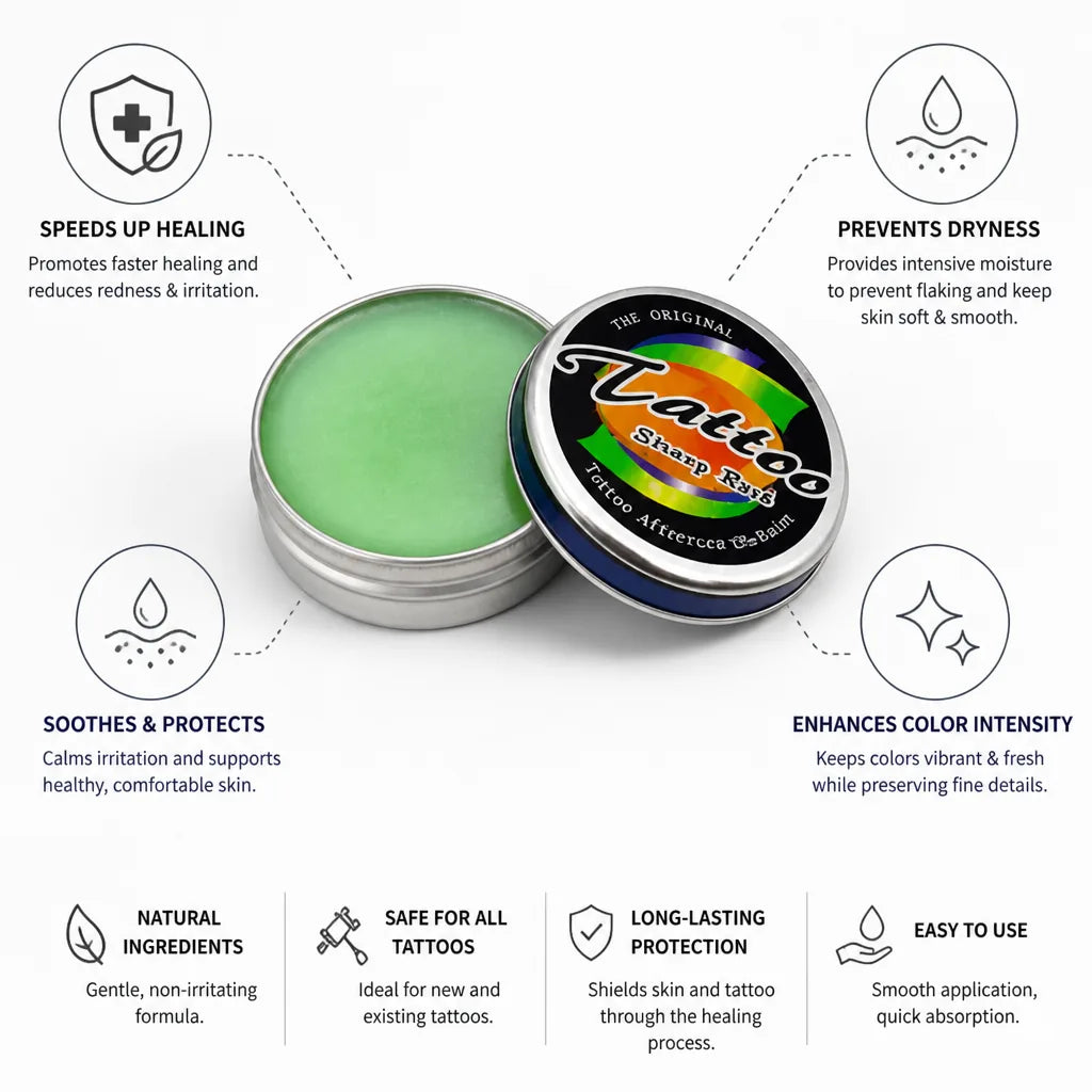 Tattoo Aftercare Balm Soothing Fast Healing & Color Protection