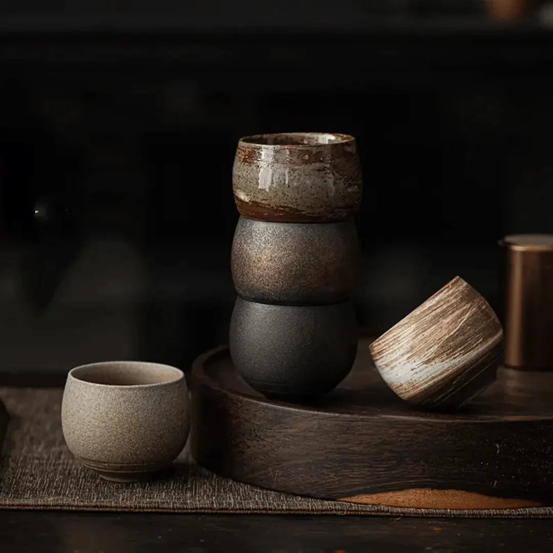 Tea & Coffee Cup Ceramic Textured Finish