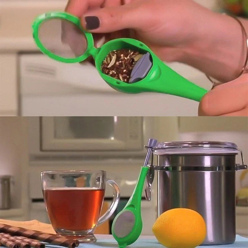 Tea Infuser Built-In Plunger Mesh Cover