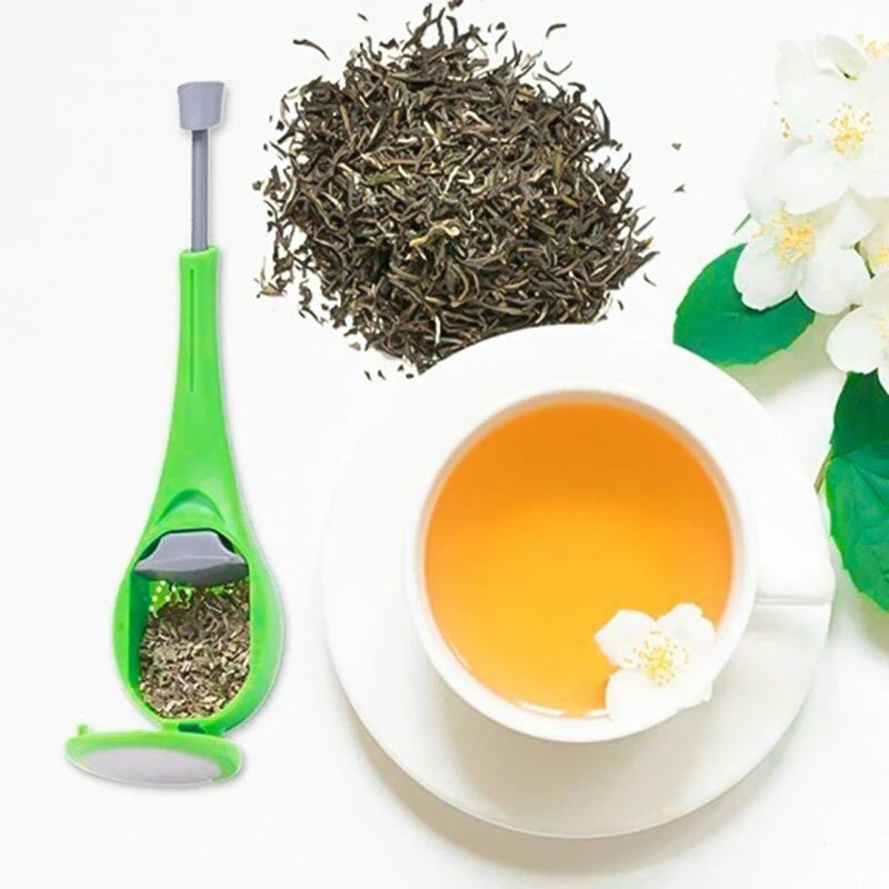 Tea Infuser Built-In Plunger Mesh Cover
