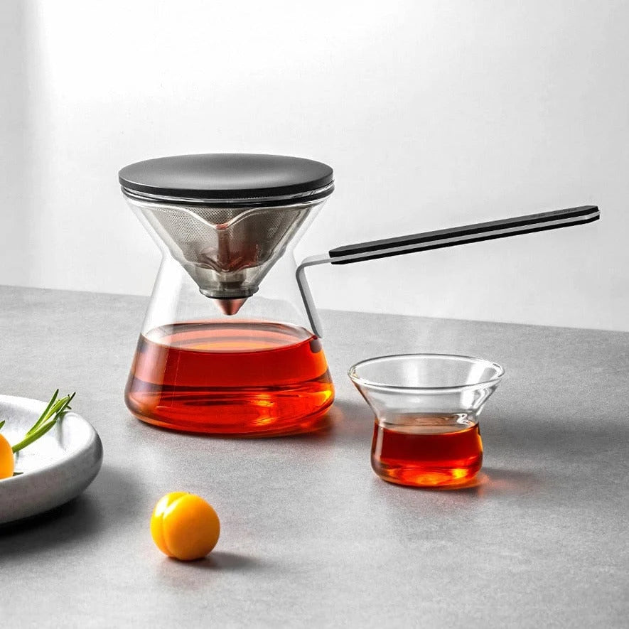Tea Pot Magnetic One-Button Brewing Borosilicate Glass