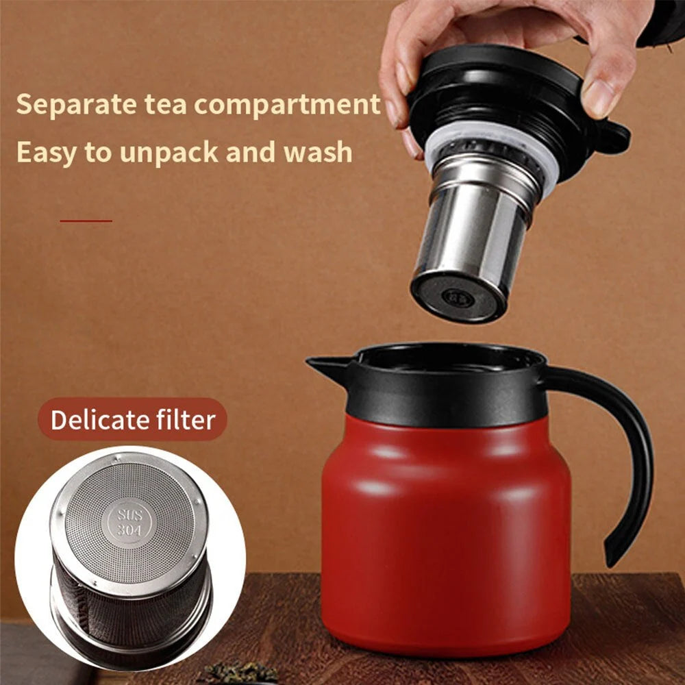 Teapot Double-Wall Insulated Stainless Steel 27.1 Fl Oz