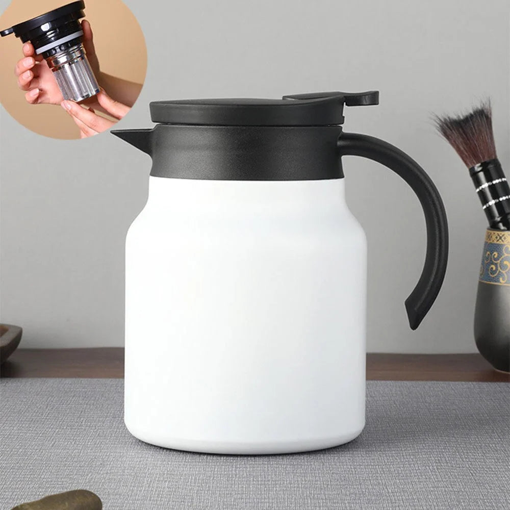 Teapot Double-Wall Insulated Stainless Steel 27.1 Fl Oz