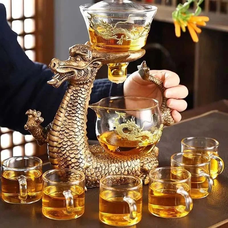 Teapot Glass Magnetic Levitation Dragon Base