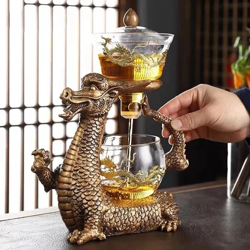 Teapot Glass Magnetic Levitation Dragon Base